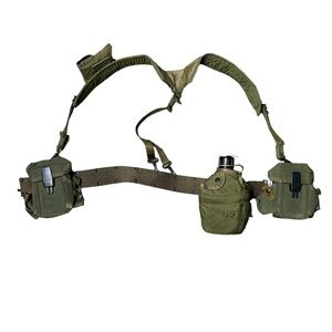 US Military Vietnam Alice Field Gear Belt Suspenders Ammo Pouches Canteen Lot